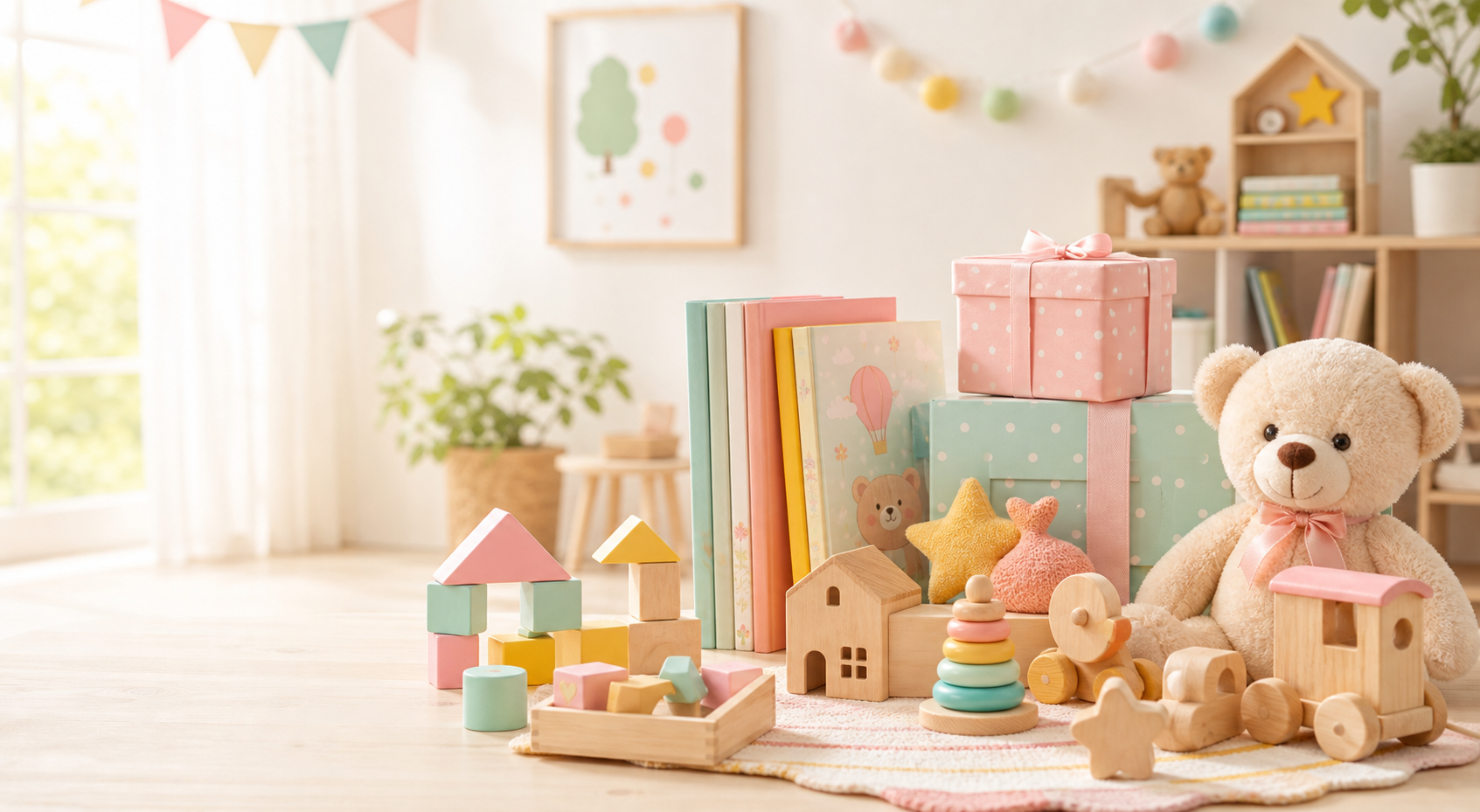 子供向け商品の明るいイメージ